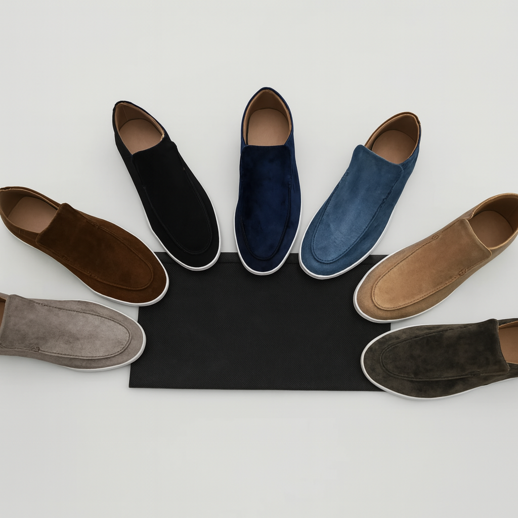 Heren Suède Hooggesneden Loafers Donkerbruin Casual Schoenen